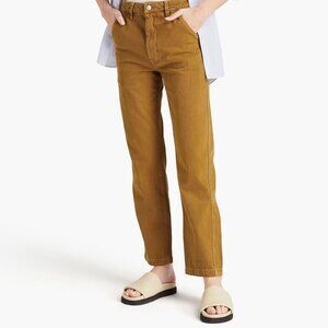 Alex Mill Thompson High Rise Straight Leg Jean In Recycled Denim Golden Khaki 0